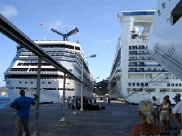 docked, unloaded and waiting to go somewhere