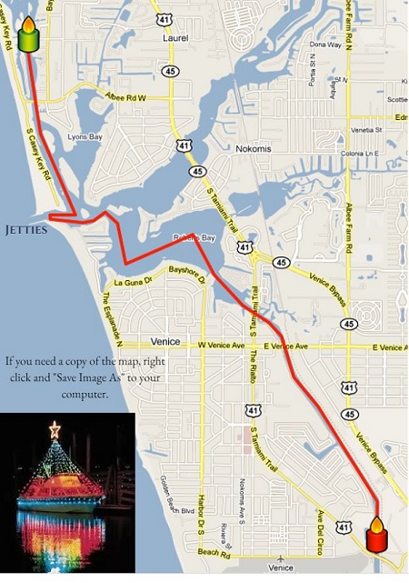 venice fl boat parade map